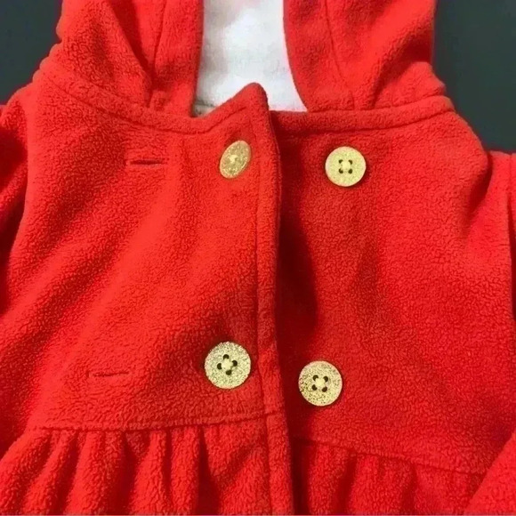 Carter's Baby Girl Red Pea Coat 12 months - Picture 2 of 5